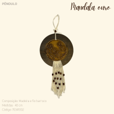 Pêndulo Mandala Ouro